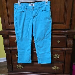 Stylish Turquoise Cropped Jeans